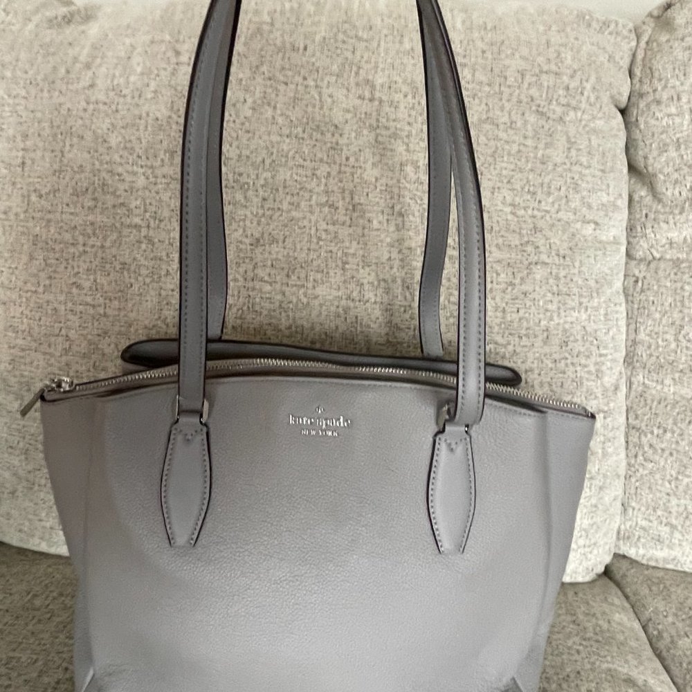 Kate Spade Monet Large Triple Compartment Tote-Nimbus Grey